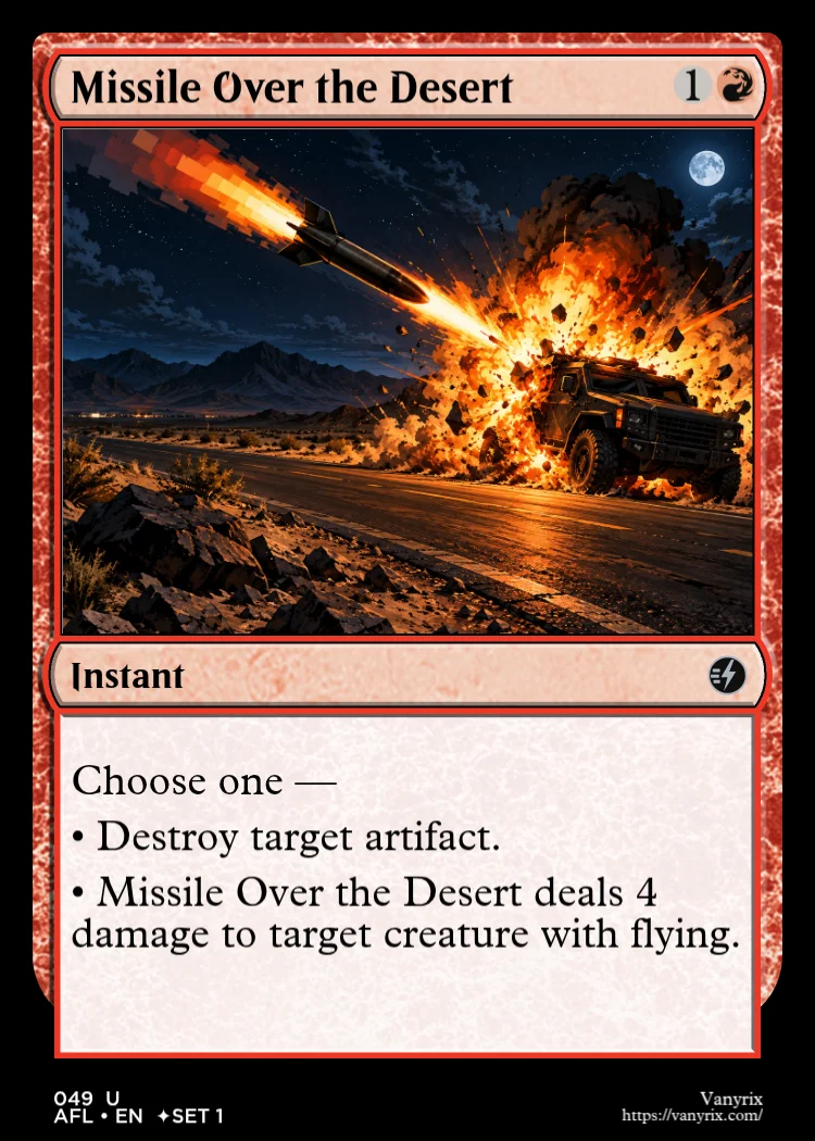 Missile Over the Desert