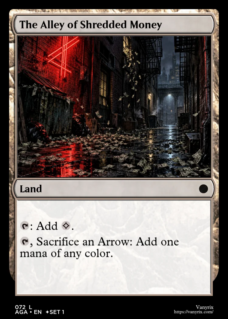 The Alley of Shredded Money