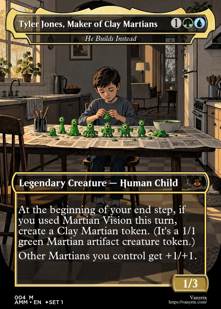 Tyler Jones, Maker of Clay Martians