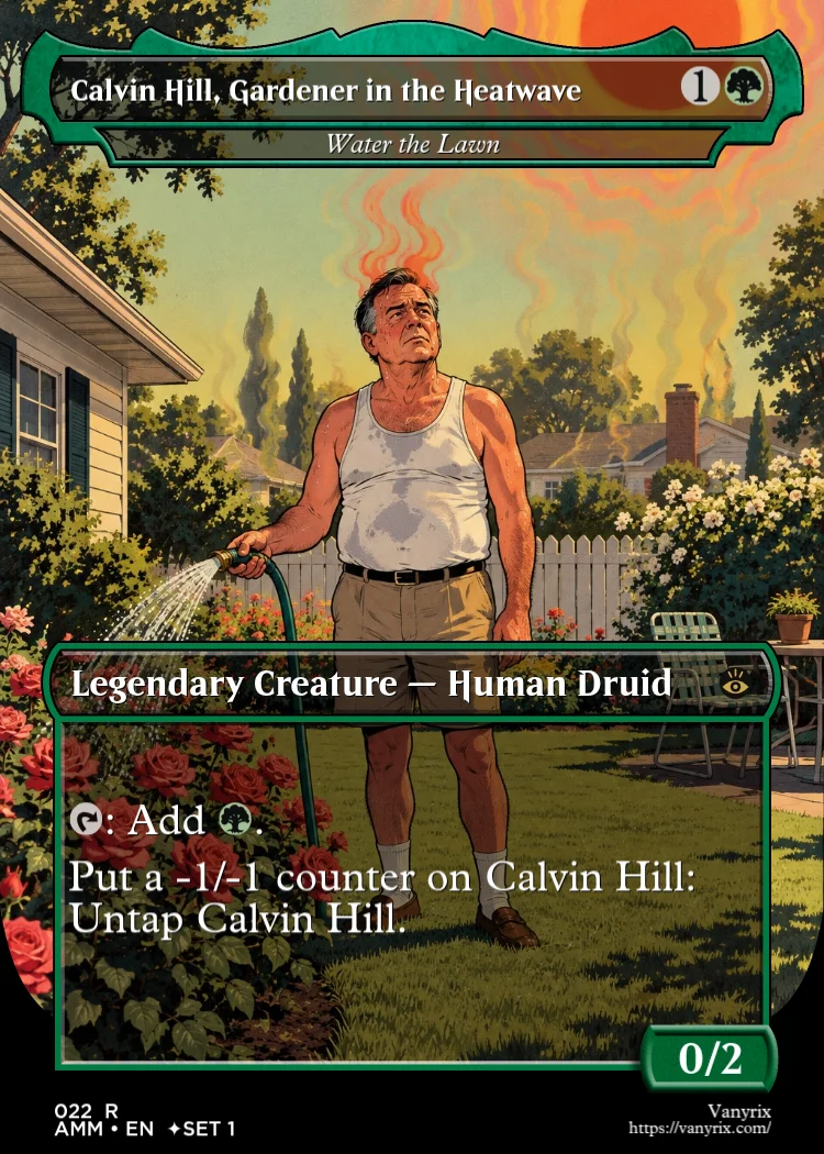 Calvin Hill, Gardener in the Heatwave