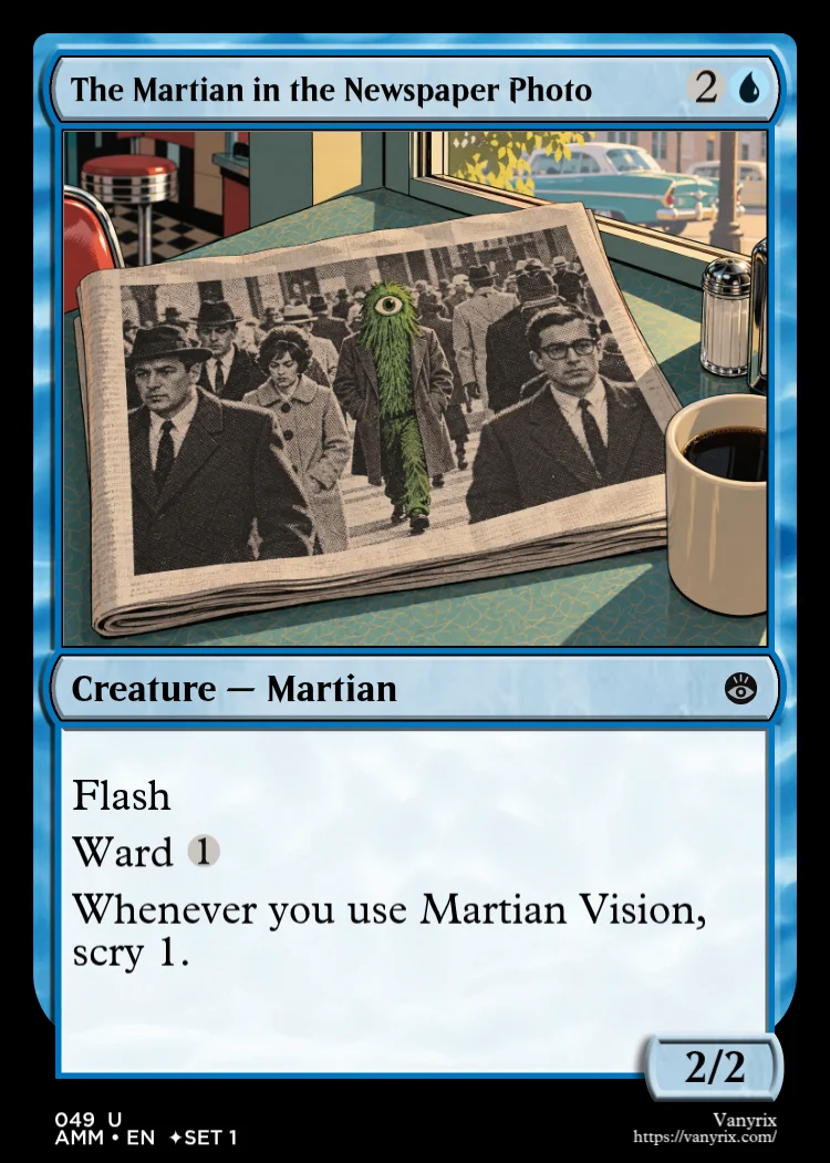 The Martian in the Newspaper Photo