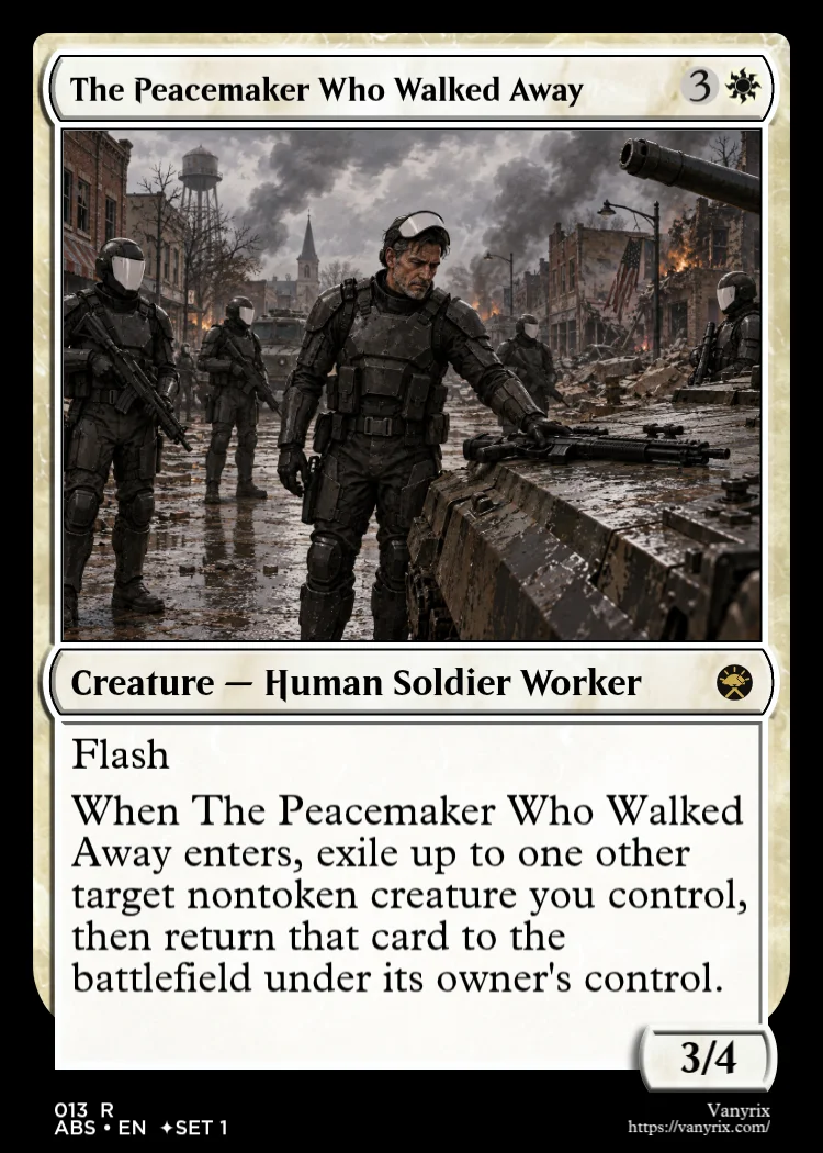 The Peacemaker Who Walked Away