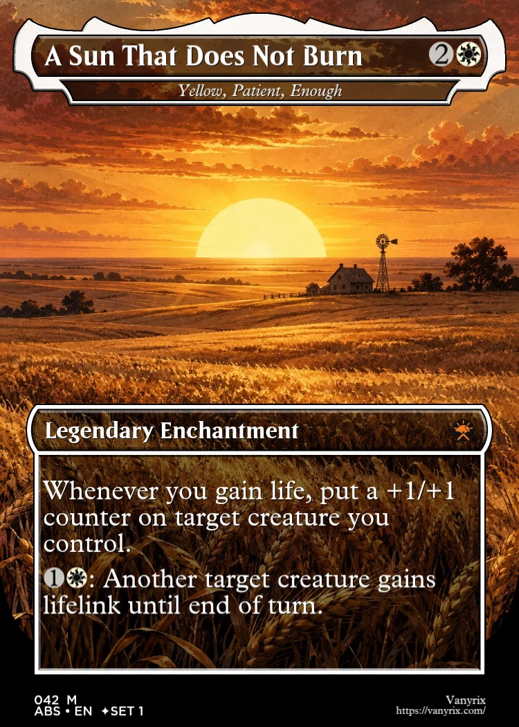 A Sun That Does Not Burn