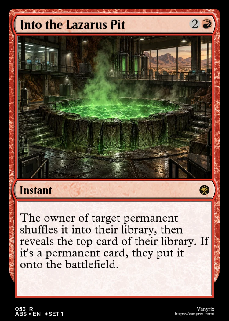 Into the Lazarus Pit