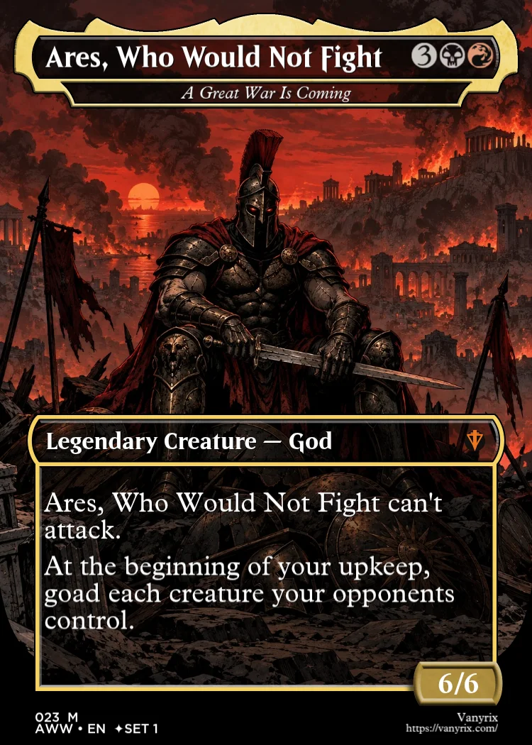 Ares, Who Would Not Fight