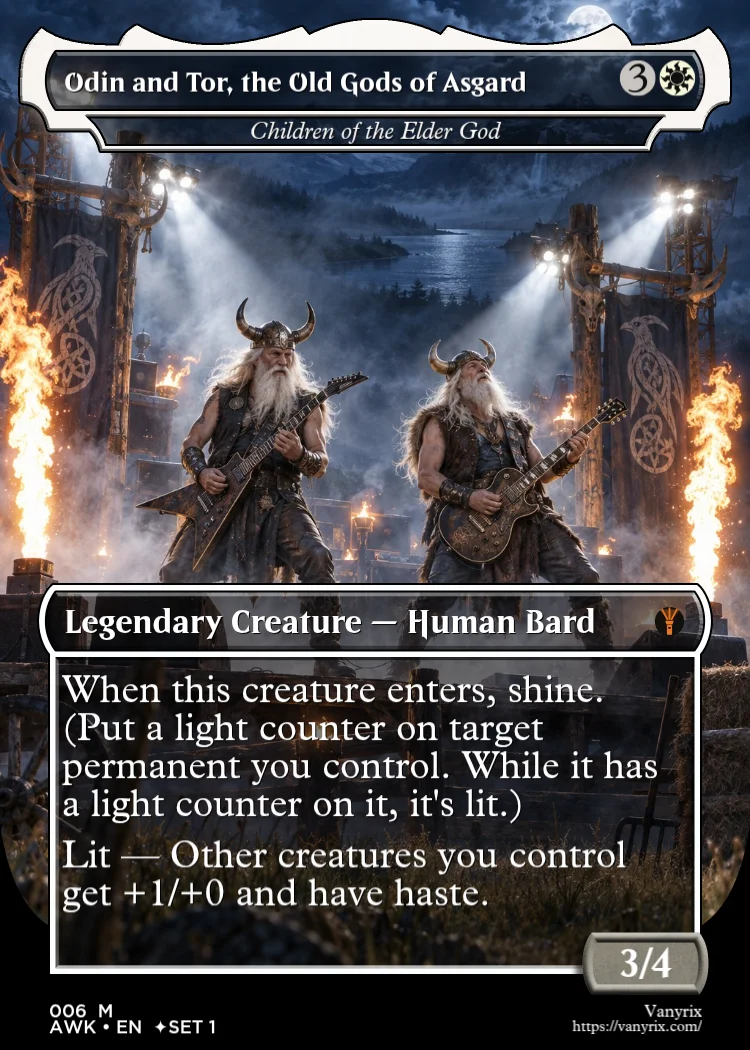 Odin and Tor, the Old Gods of Asgard