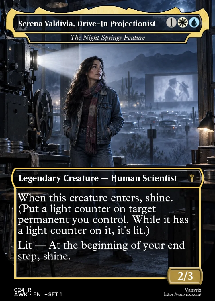 Serena Valdivia, Drive-In Projectionist