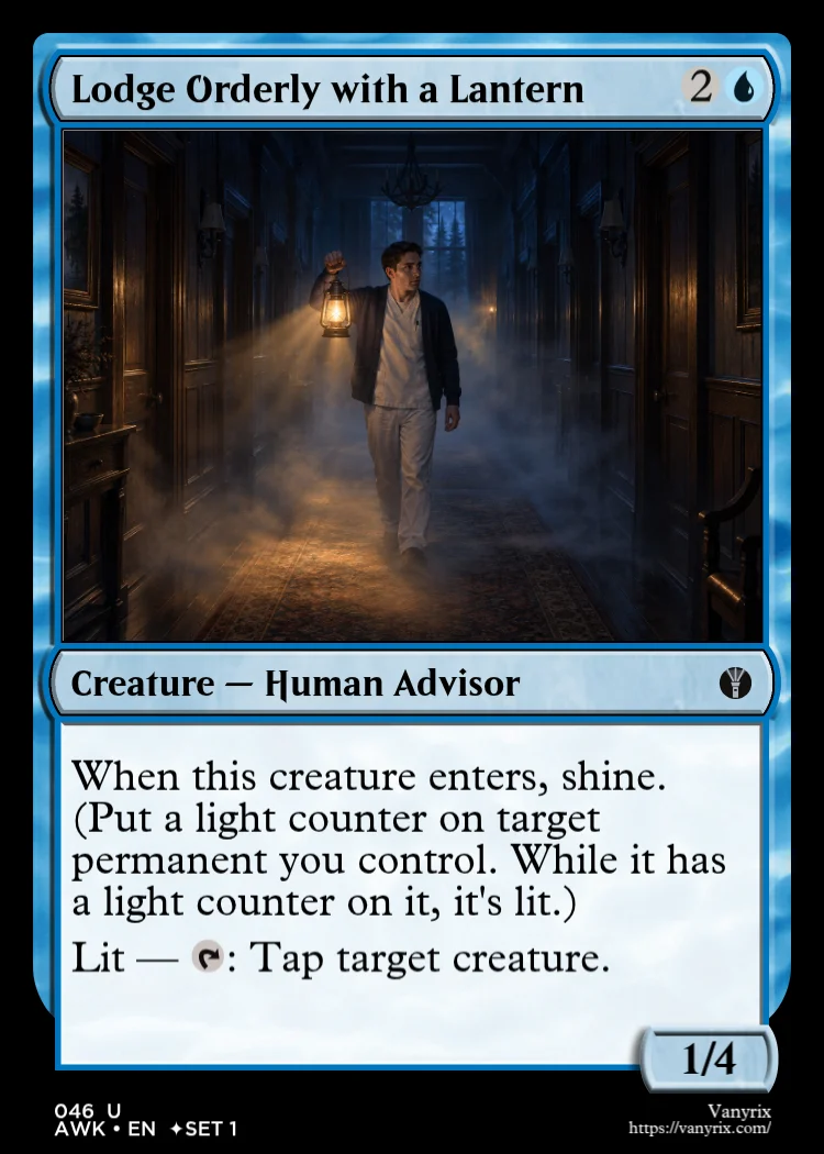 Lodge Orderly with a Lantern