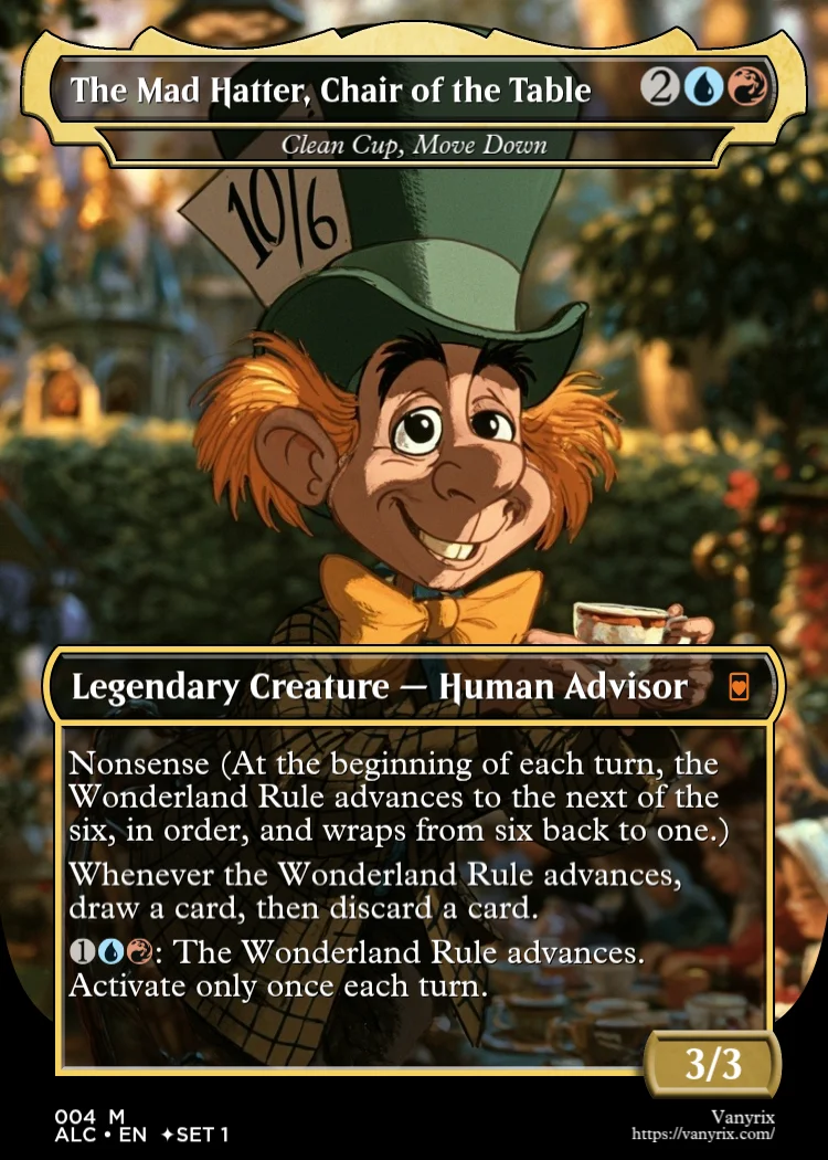 The Mad Hatter, Chair of the Table