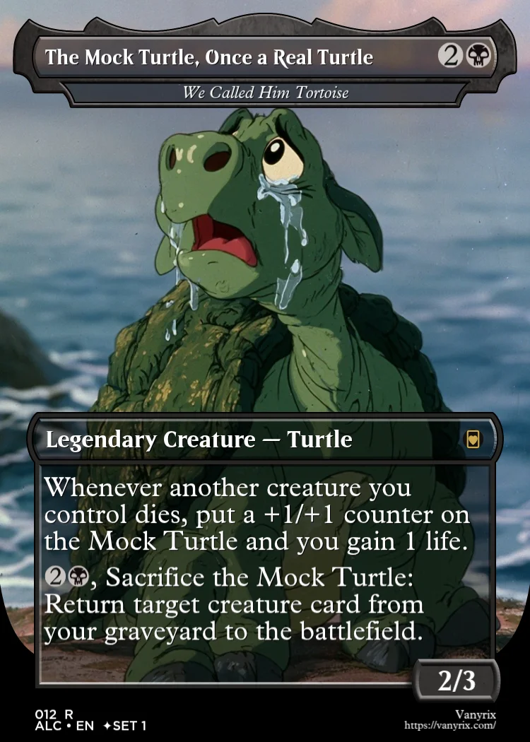 The Mock Turtle, Once a Real Turtle