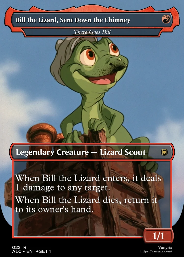 Bill the Lizard, Sent Down the Chimney