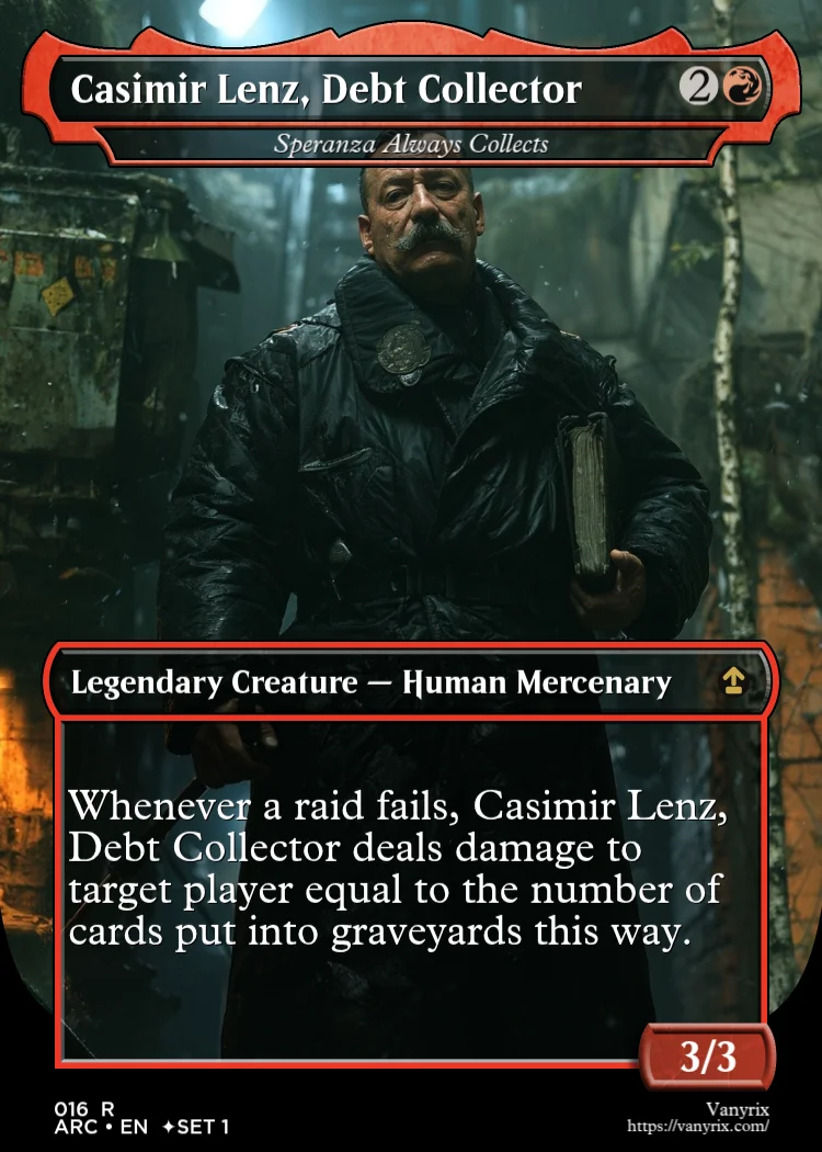 Casimir Lenz, Debt Collector