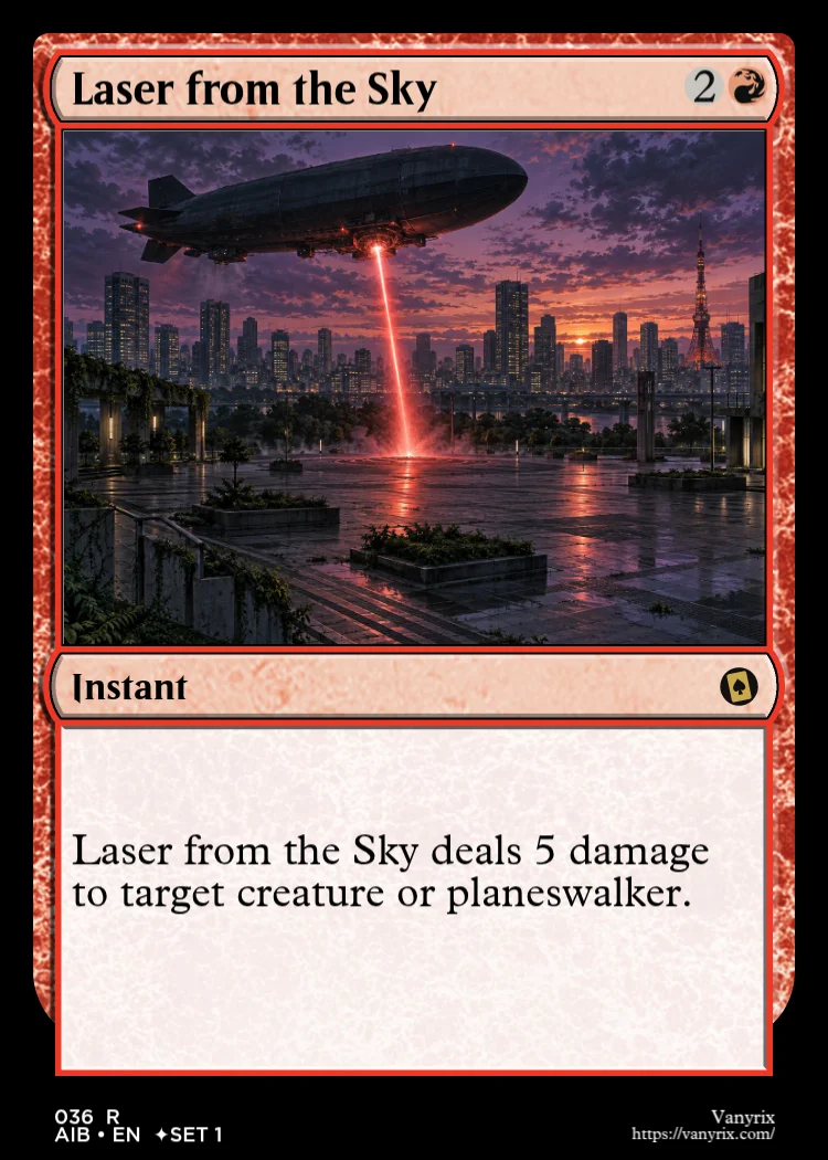 Laser from the Sky