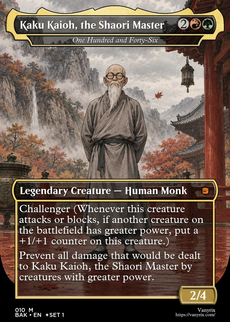 Kaku Kaioh, the Shaori Master