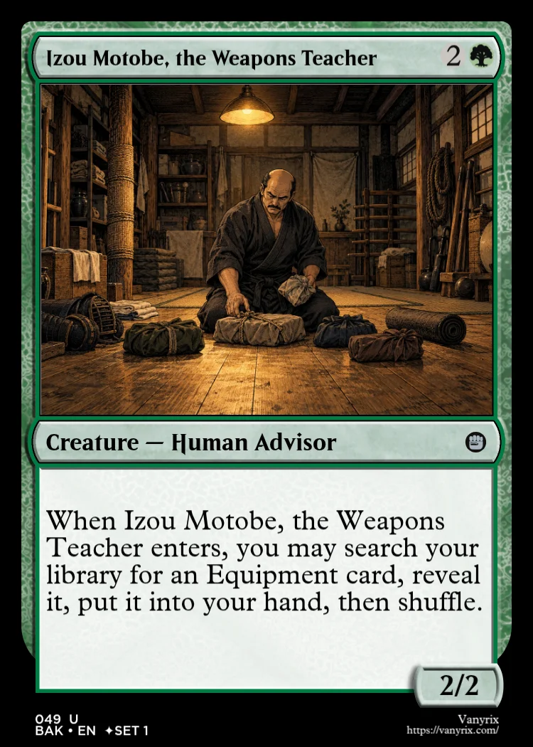 Izou Motobe, the Weapons Teacher