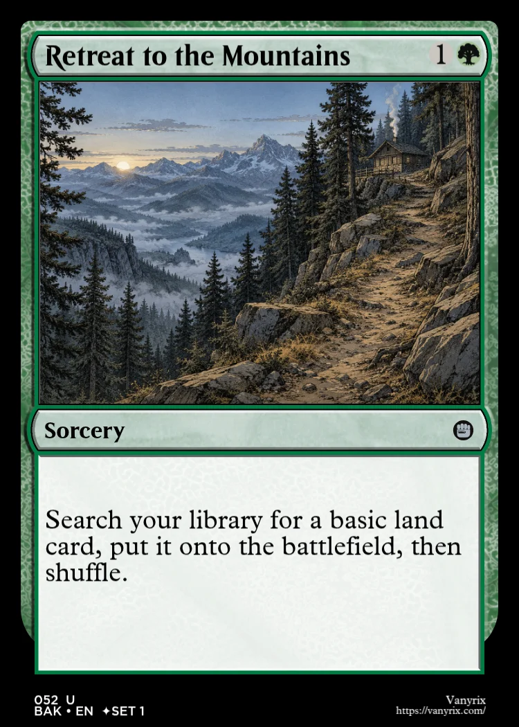 Retreat to the Mountains