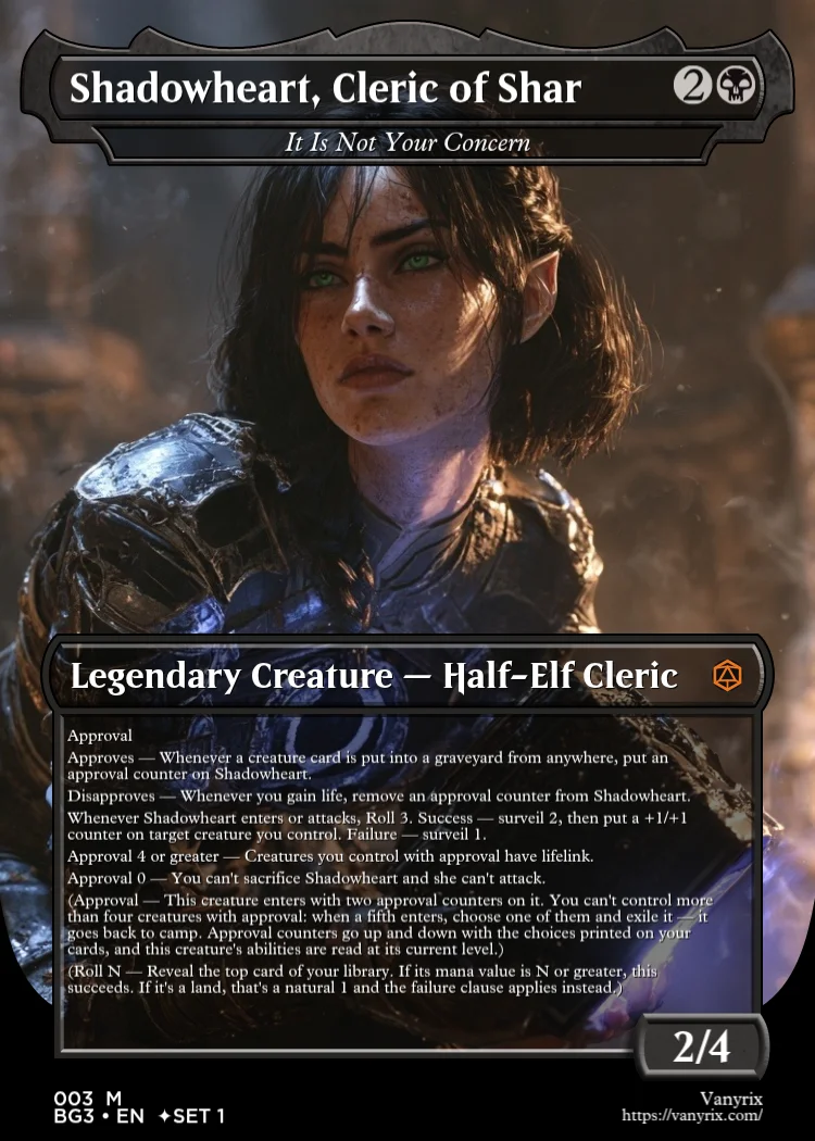 Shadowheart, Cleric of Shar