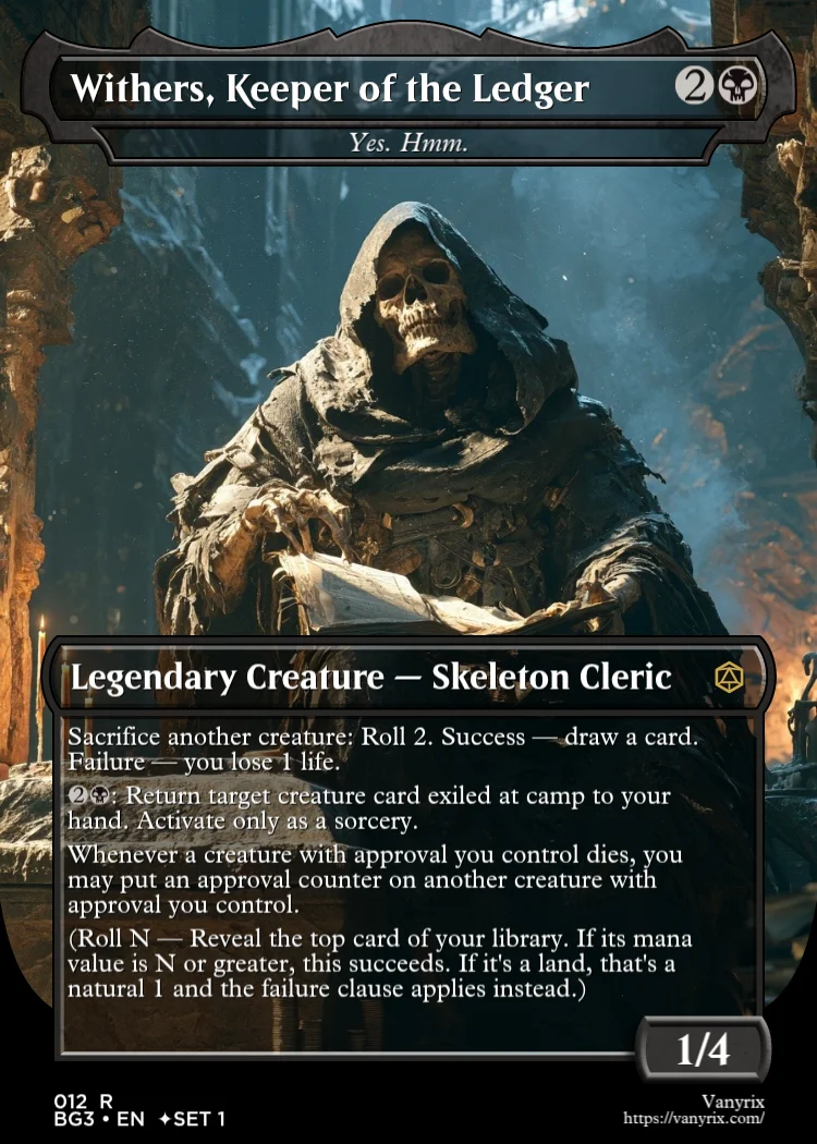 Withers, Keeper of the Ledger