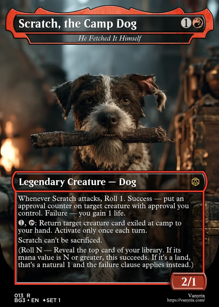 Scratch, the Camp Dog