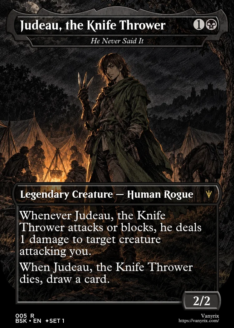 Judeau, the Knife Thrower