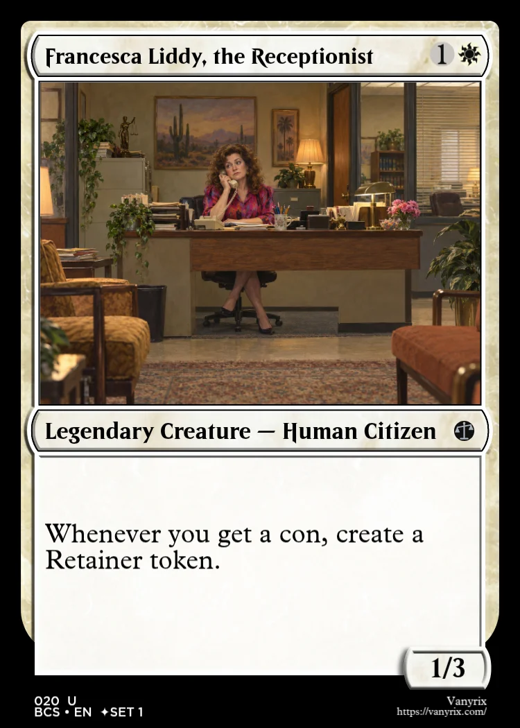 Francesca Liddy, the Receptionist
