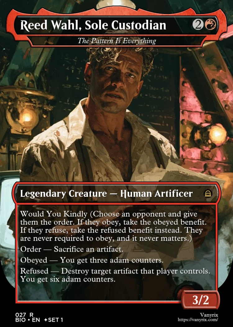 Reed Wahl, Sole Custodian