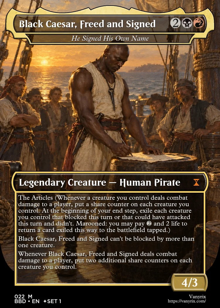 Black Caesar, Freed and Signed