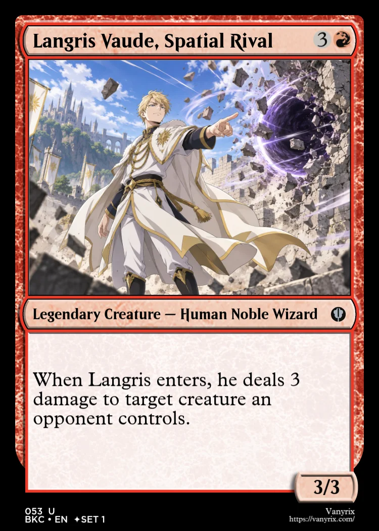 Langris Vaude, Spatial Rival