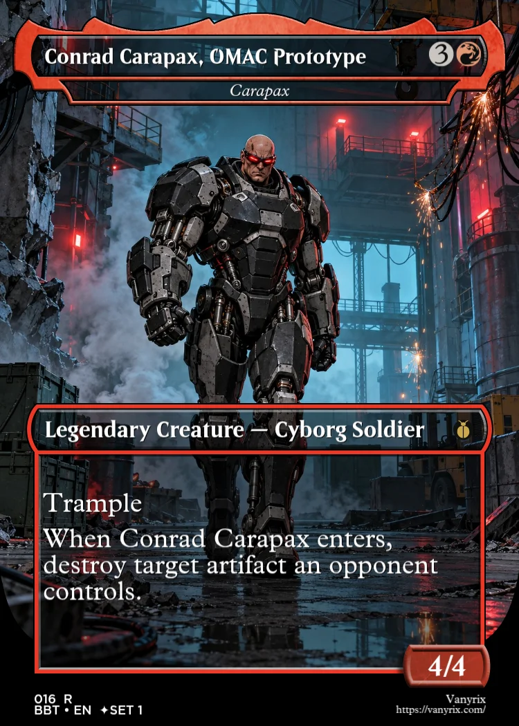 Conrad Carapax, OMAC Prototype