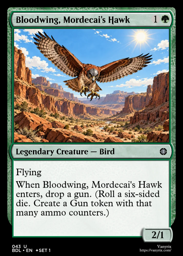 Bloodwing, Mordecai's Hawk