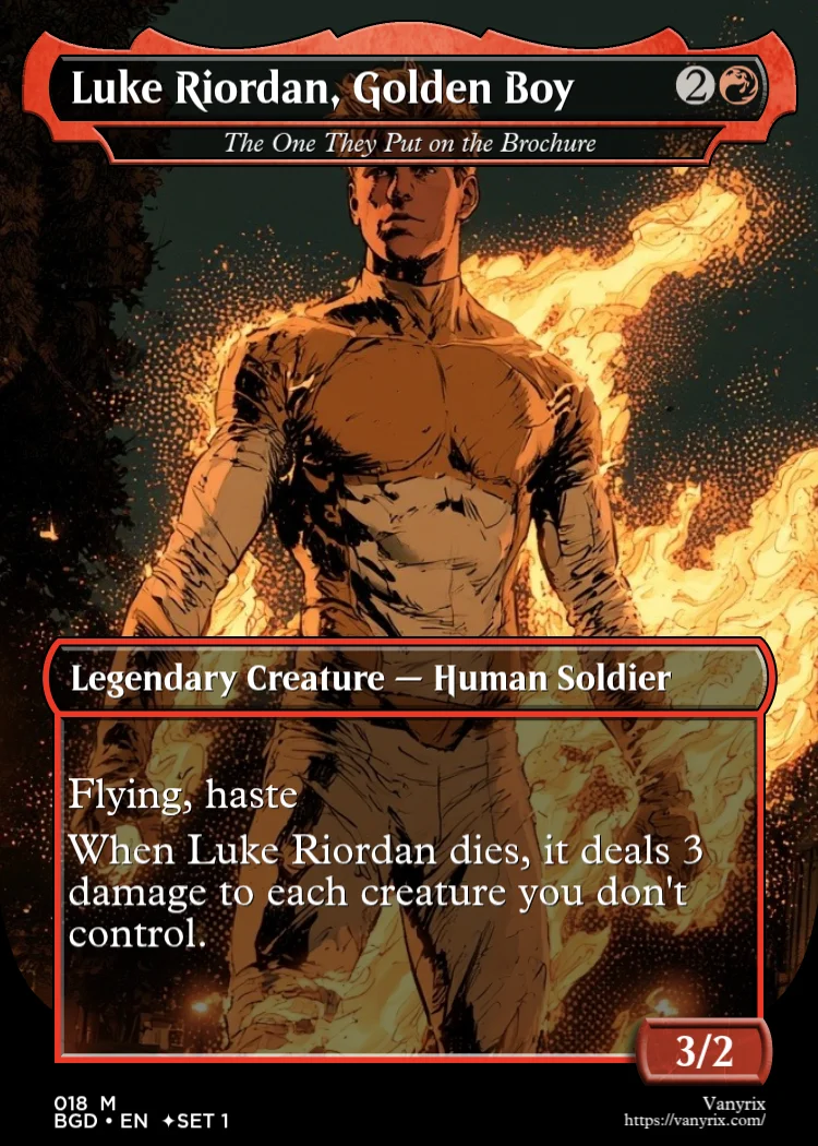 Luke Riordan, Golden Boy