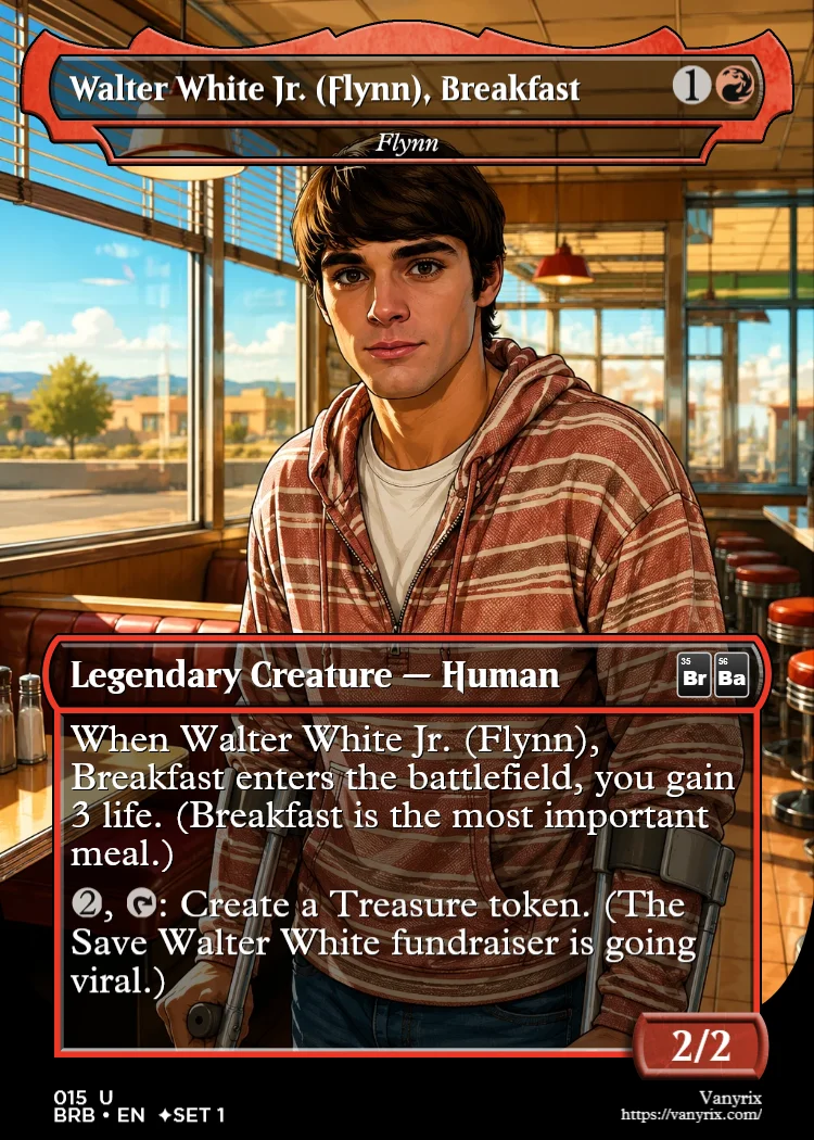 Walter White Jr. (Flynn), Breakfast