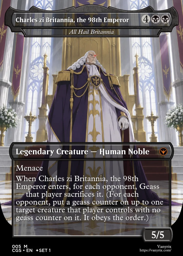 Charles zi Britannia, the 98th Emperor