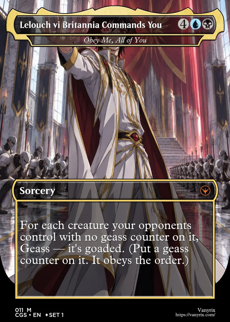 Lelouch vi Britannia Commands You
