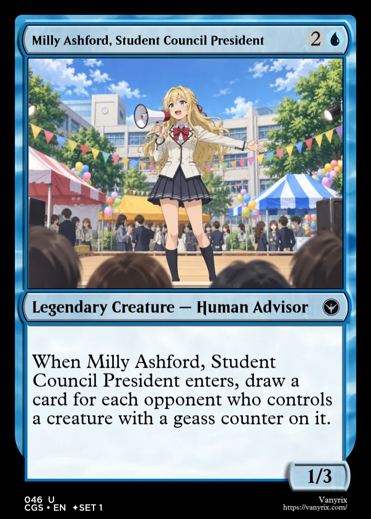 Milly Ashford, Student Council President