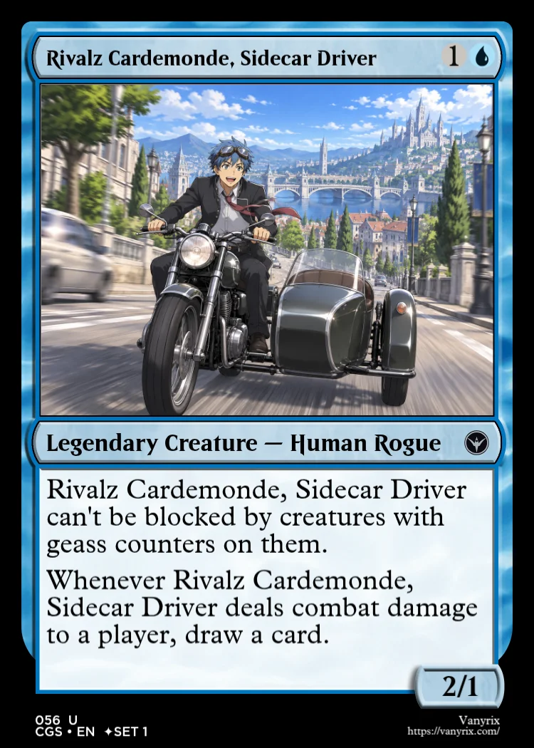 Rivalz Cardemonde, Sidecar Driver