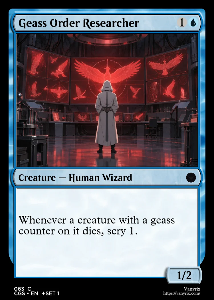 Geass Order Researcher
