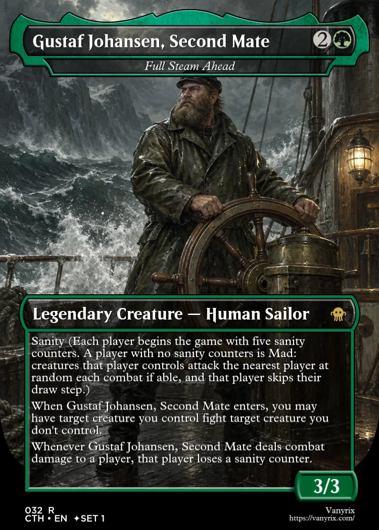 Gustaf Johansen, Second Mate