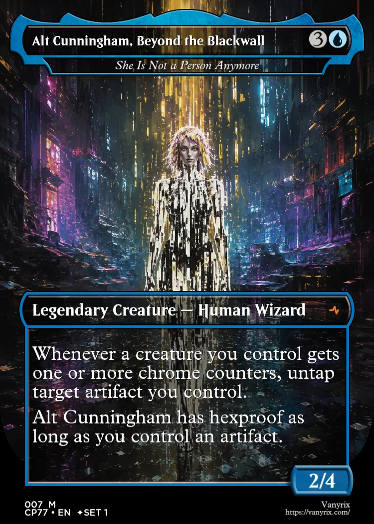 Alt Cunningham, Beyond the Blackwall