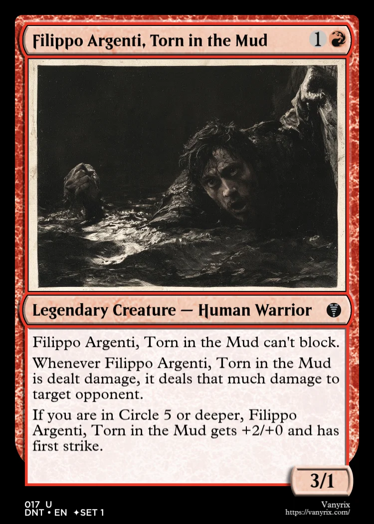 Filippo Argenti, Torn in the Mud