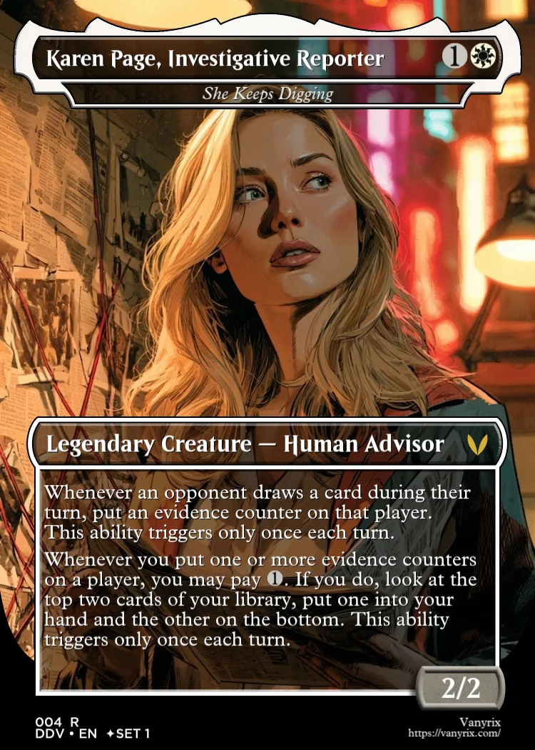 Karen Page, Investigative Reporter