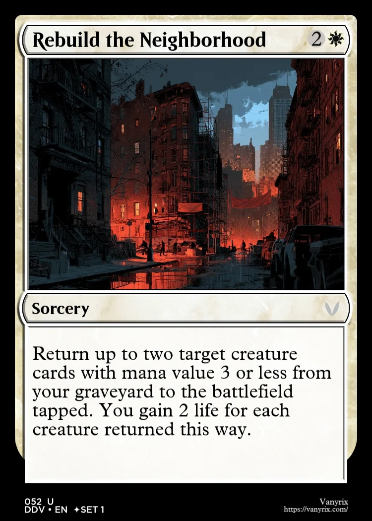 Rebuild the Neighborhood