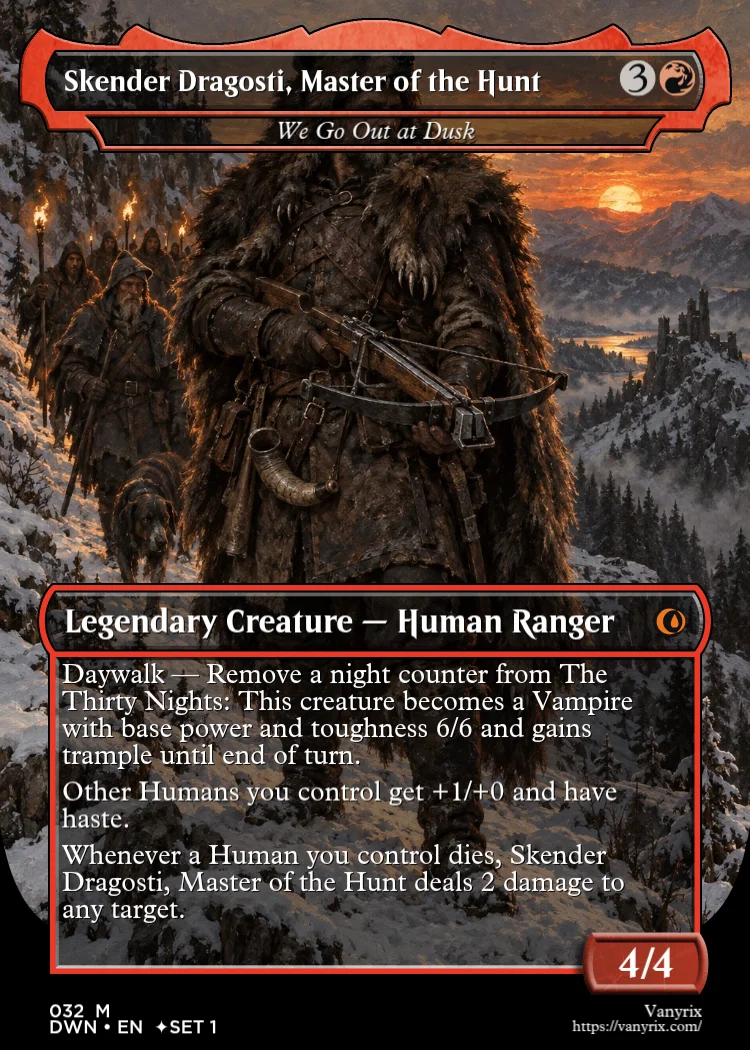 Skender Dragosti, Master of the Hunt