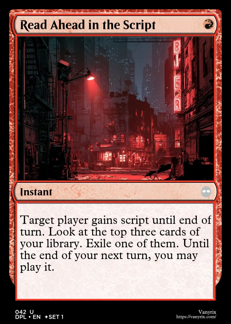 Read Ahead in the Script