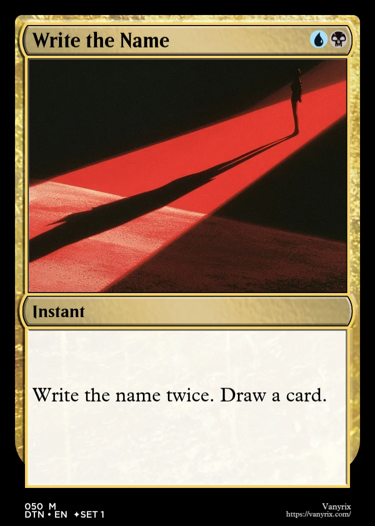 Write the Name