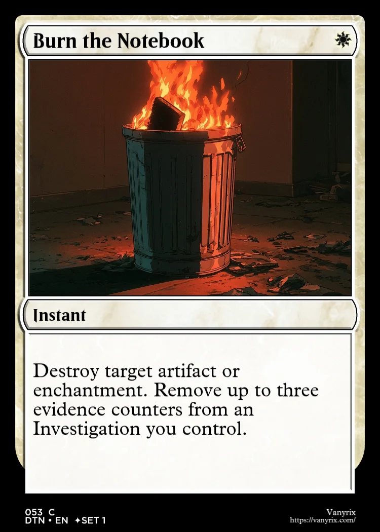 Burn the Notebook