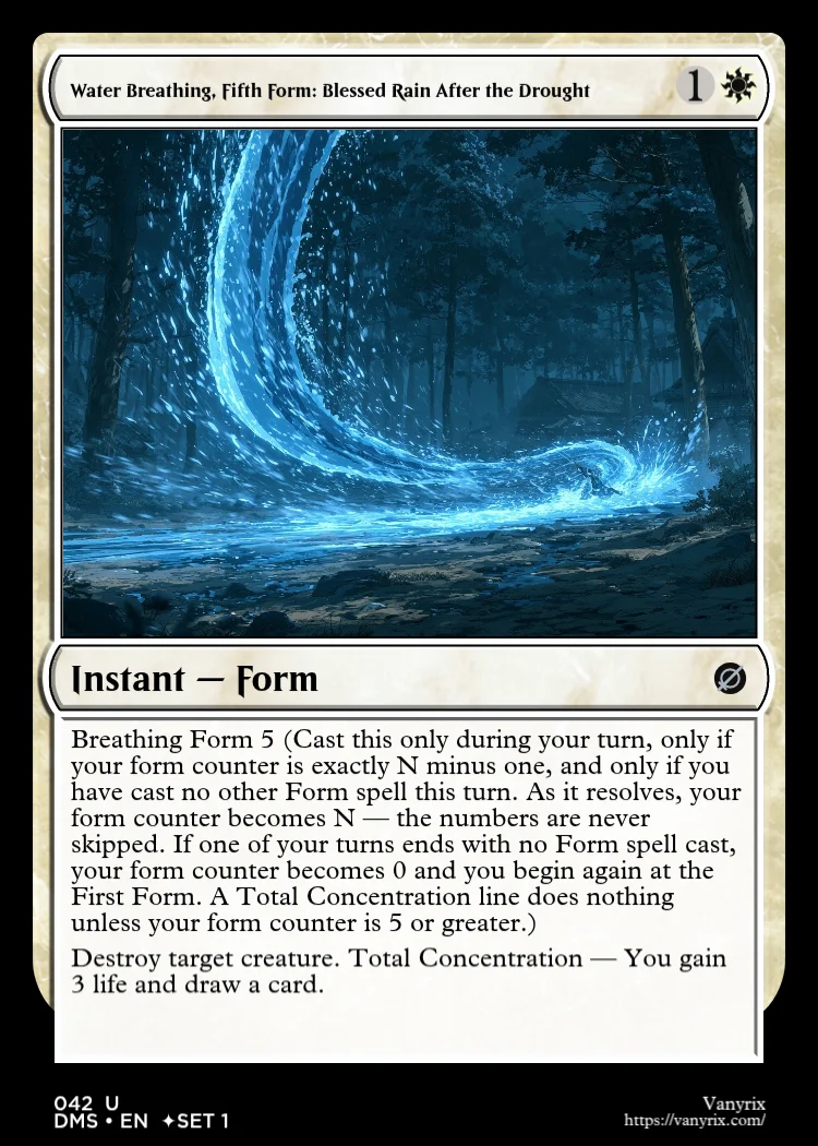 Water Breathing, Fifth Form: Blessed Rain After the Drought