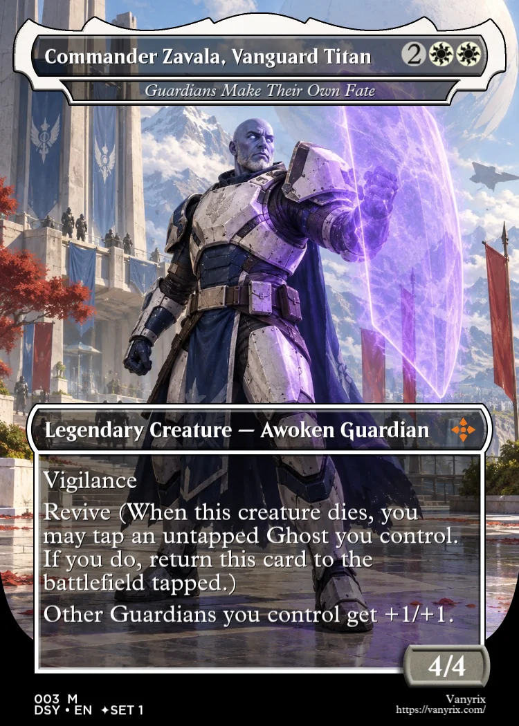 Commander Zavala, Vanguard Titan