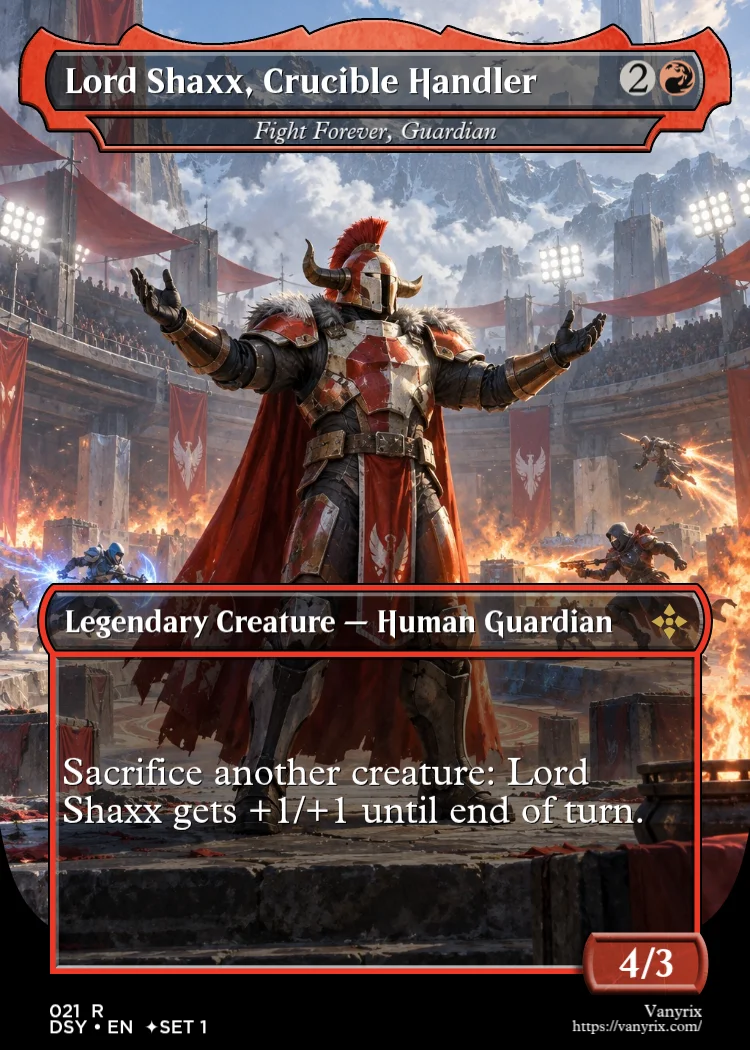 Lord Shaxx, Crucible Handler
