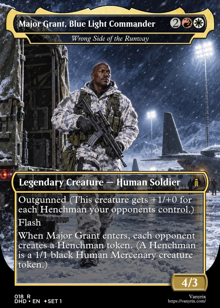 Major Grant, Blue Light Commander